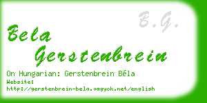 bela gerstenbrein business card